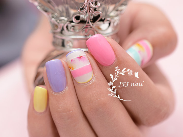 Watercolor Flower-1.jpg - Colorful Nail 彩色作品
