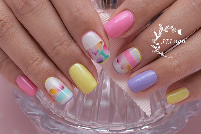 Watercolor Flower-4.jpg - Colorful Nail 彩色作品